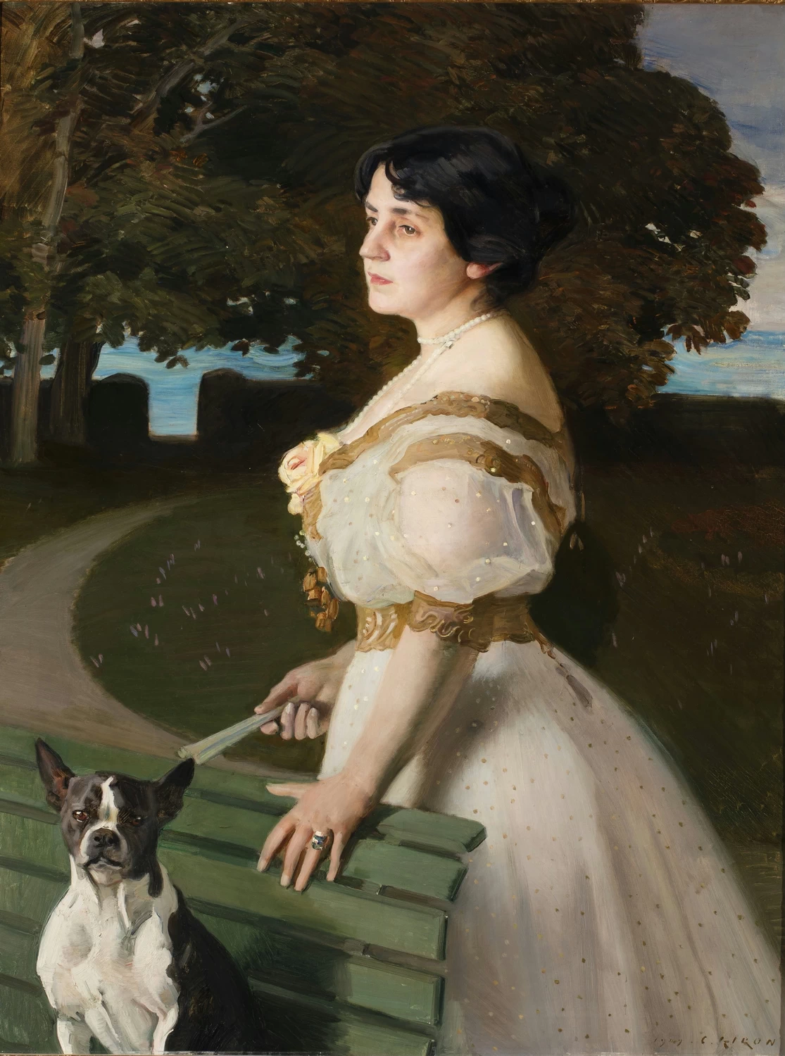Charles Giron - Ritratto di Helena Paderewska (1909)